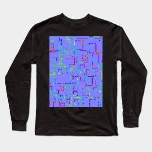 Rainbow Blocks on Blue Violet 5748 Long Sleeve T-Shirt